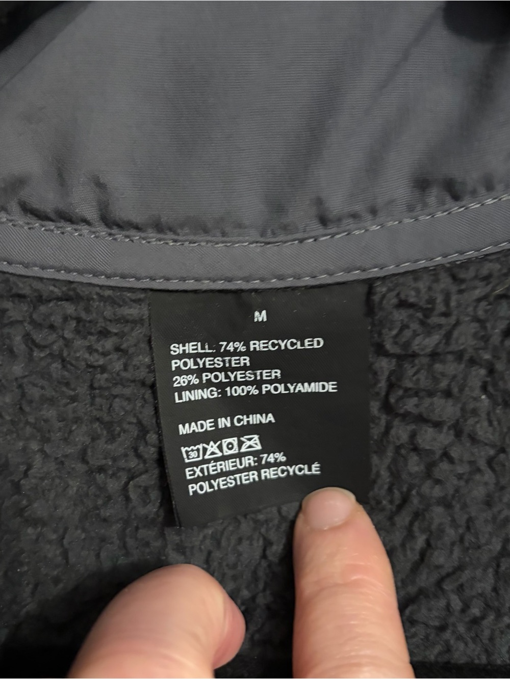 Vuori Women's Cozy Sherpa Jacket Graphite Black Size Medium VW530 - Picture 3 of 7